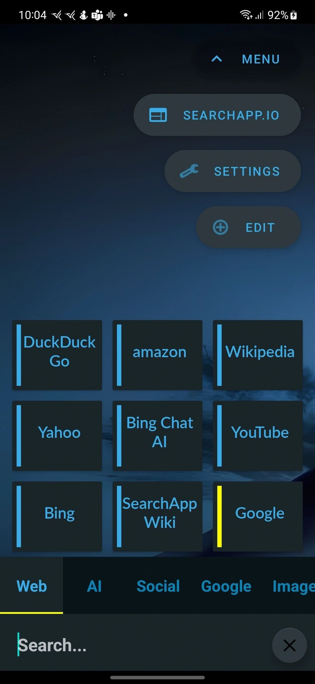 SearchApp Search Widget screenshot
