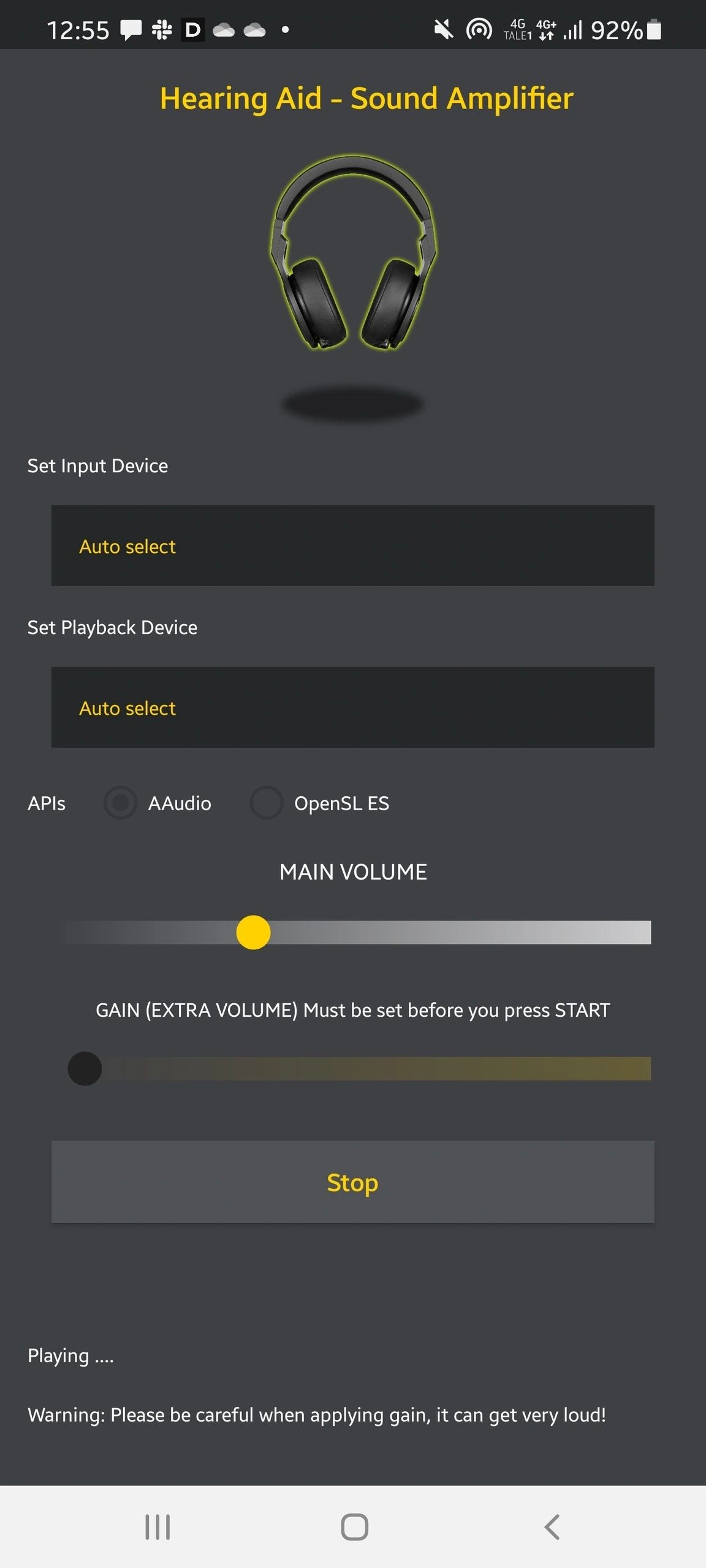 Hearing Aid Sound Amplifier screenshot
